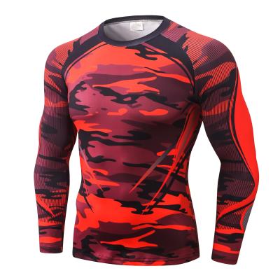 China 2021 Latest Gym Fitness Compression Shirts Common Wear Active Mens Long Sleeve Breathable Top for sale