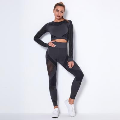 China Gimnasio suave de Para de costuras de sin deportiva de ropa deportivo de mallas de yoga top yoga Para de mujer de deportivo de conjunto breathable for sale