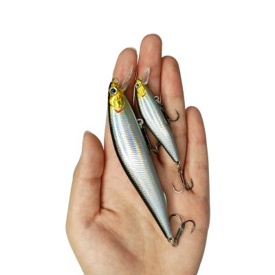 China Realistic Jig Lures 4.5g 6cm Leading Minnow Hard Plastic Lures Sinking Fishing Lure Bait for sale