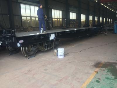 China Bahncontainerwagen-flacher Lastwagen, der mehrfache Frachten lädt zu verkaufen