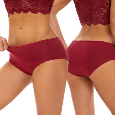 China Selling 4 Color Period Elastic Mid Waist Warm QUICK DRY Comfortable Mid Waist Briefs Ladies Breathable Plus Size Physiological Panties for sale