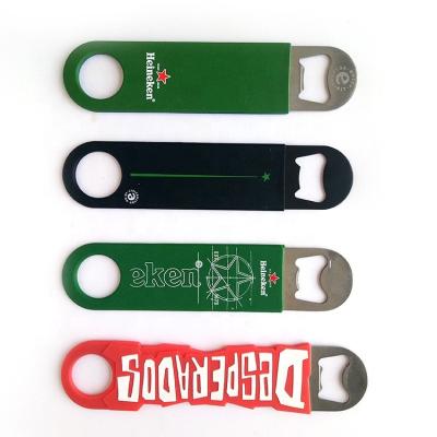 China Viable Zinc Alloy Silicone Bar Blade Beer Bottle Opener For Promotional Gift for sale