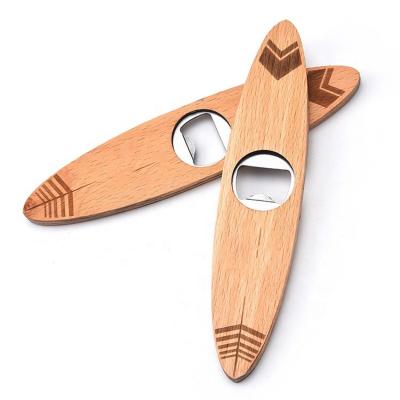 China Sustainable Customized Promotional Wooden Beer Bottle Opener With Wooden Handle for sale