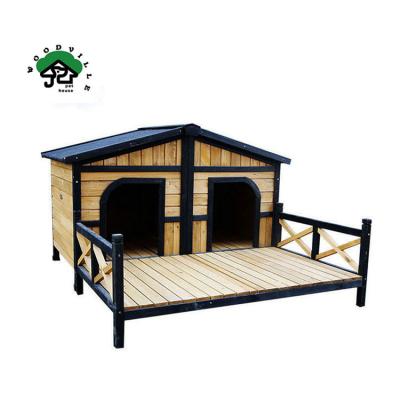 China Sustainable Personalized Wooden Kennel Houses Custom Dog Furniture Indoor Luxury for sale