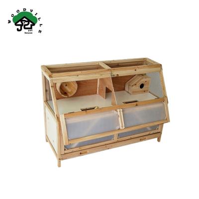 China Farms 2022 Creative New Design Wooden Hamster Cage Pet Cage Wooden Supplier for sale