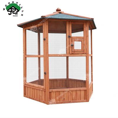 China Breathable Chinese Viable Wooden Wooden Bird House Bird Cages Large Fir House for sale