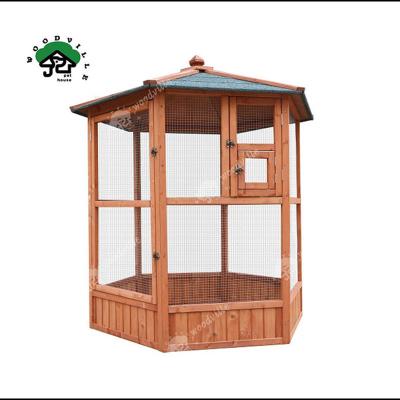 China Wholesale Customized Breathable Chinese Fir Assembly Bird Cage Wooden House For Home for sale