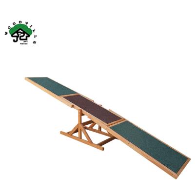 China Dog Use China Supplier Pet Activity Sports Equipment Tool Wooden Dog Seesaw for sale