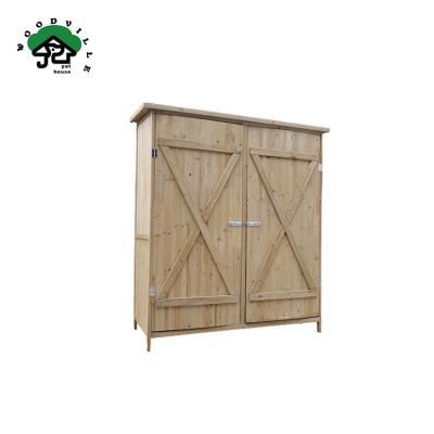 China Easily Assembled China Fir Waterproof 1380*655*1600mm Mini Garden Backyard Storage House for sale