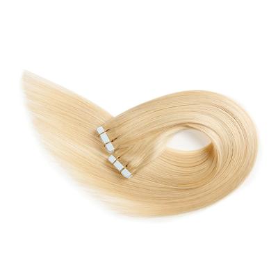 China Straight Hair Tape In Hair Extensions 613# Straight Blonde Tape In Extensions 20pcs Remy Tape In Hair Extensions for sale