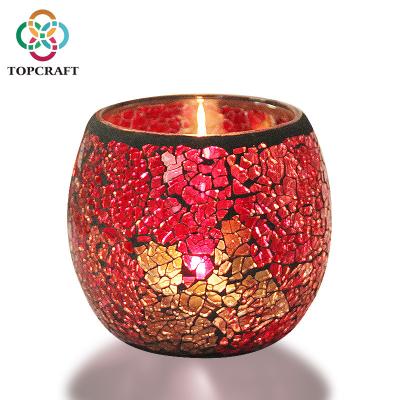 China Wholesale Colorful Mosaic Candlesticks Cheap Glass Candlesticks Candlesticks for Wedding and Home Decoration for sale