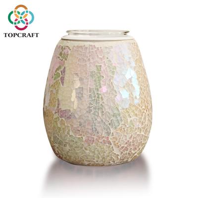 China Hot Sale Unique Aromatic Custom Electric Mosaic Handmade Wax Melter Bases Oil Burner For Home Fragrance for sale