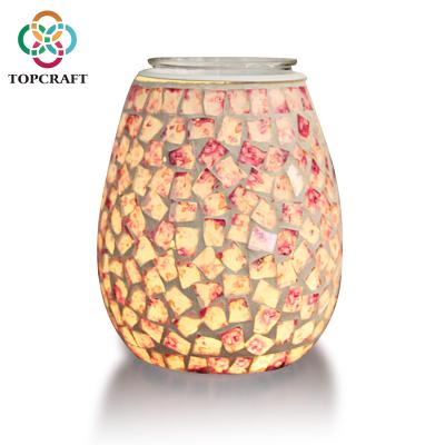 China New Sale Hotels Electric Mosaic Glass Candle Wax Melter For Scented Wax Melts 13colors For Choose for sale