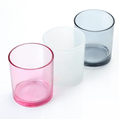 China Home Decoration Custom Colored Glass Jars For Home Decor And Wedding With Wooden Lids for sale