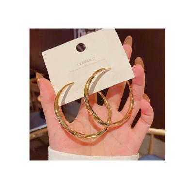 China Hot Selling Vintage Round Hits New Arrival Big Circle Layer Circle Multi Layer Hoop Earrings for sale