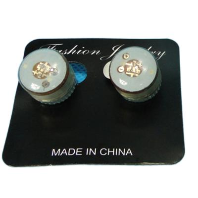 China 2021 Halloween Hot Sale Alloy Luminous Colorful Flash Stud Led Earrings Clip On Earrings for sale