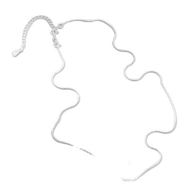 China Other style fine silver thin daily base pure tarnish free chainS925Sterling wire fine jewelry necklace for sale