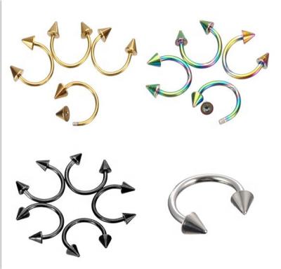 China Hiphop Tongue Ring Body Eyebrow Piercing JewelryStainless Steel Ring Jewelry Allergy Free Non Tarnish for sale