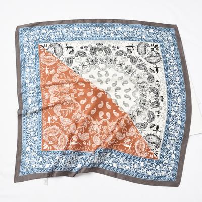 China Drops Hop Unisex Headscarf Headwear Wrap Tie Paisley Bandana Print Imitated Polyester Square Silk Scarf For Men SCS-633 for sale