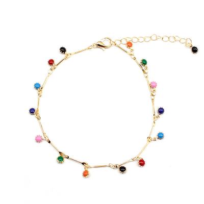 China Trendy Simple Women's Fashion Jewelry SUNFLOWER Handmade Ankle Chain Sold Gem FASHION for sale