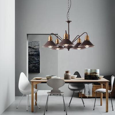 China Retro Style Decoration Modern Living Room Dining Room Hotel Black Gold Led Chandelier Pendant Light for sale