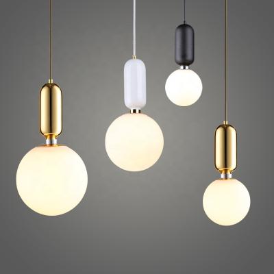 China New Design Modern Living Room Bedroom Kitchen LED Hanging Glass Pendant Light for sale