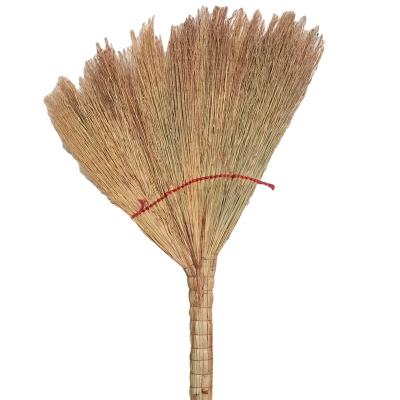 China Home Sorghum Brooms Grass Material Handmade Broom Wooden Handle Made From Natural Wood for sale