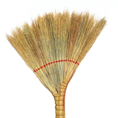 China Hot Selling Cleaning Accept Outdoor Farm Tool Custom Size Eco-friendly Indoor Garden Sorghum Grass Natural Sweeping Broom for sale