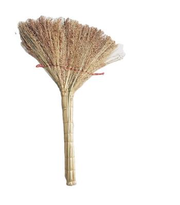 China 2022 new design home cheap price sorghum corn broom with solid wood handle and sorghum broom for sale