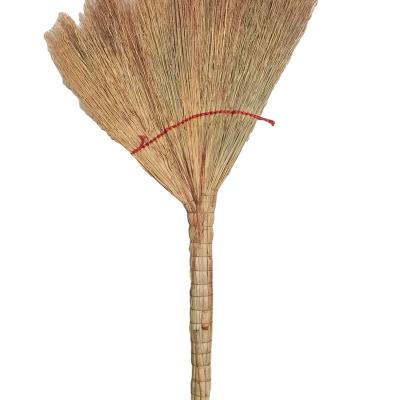 China Home Natural Straw Sorghum Grass Broom Cleaning Sweeping And Outdoor Clean Floor House Broom Maker for sale