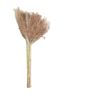 China Home Handmade Sorghum Broom With Wooden Sorghum Handle Wholesale Natural Sorghum Household Tools for sale