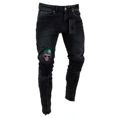 China Loose Plain Viable Black Fashion Men Skinny Jeans Wholesale for sale