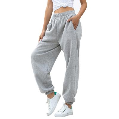 China Plus Size Breathable Loose Joggers High Leg Sweatpants Women Wide Leg Pants Plus Size Streetwear Yoga Soft Korean Casual Panties for sale