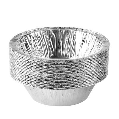 China 8 Inch Disposable Aluminum Food Pie Filters Heavy Duty Deep Full Round Tin Foil Baking Pie Container Tray With Plastic Lids for sale