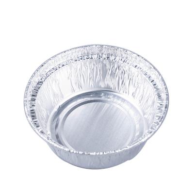 China Oven Air Fryer Disposable Round Aluminum Foil Tin Foil Container Cake Pie Tray High Temperature Resistant for sale