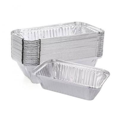 China Custom Food Grade Disposable Bakery Box Food Container Tin Foil Pans Lunch Box Take Out Aluminum Foil Tray With Lid for sale