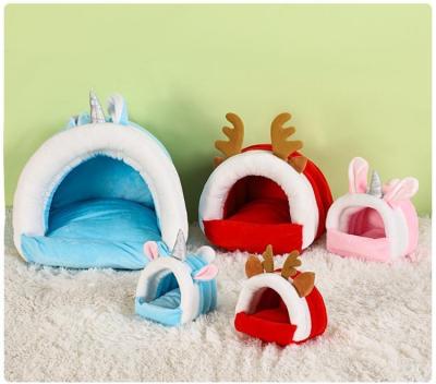 China Christmas Hamster Nest Stocked Winter Thickened Cotton Nest Honey Sack Glider Rabbit Nest Hedgehog Squirrel Warm Chinchillas for sale