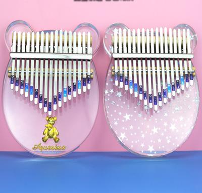 China Popular Clear Cute Crystal Acrylic Kalimba 17 Inch Master Piano for sale