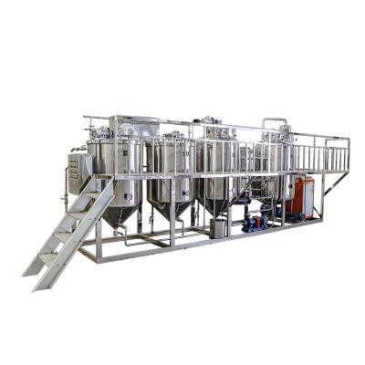 China China Full Refinery Factory Cottonseed Palm Crude Corn Red Oil Refining Machine With Trade Assurance for sale