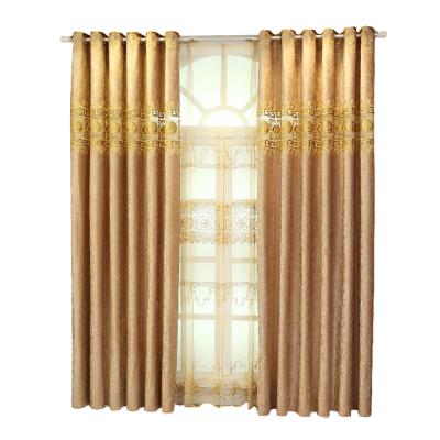 China ROMAN Heavy Velvet Embroidery Curtain Finished With Laser Living Room Bedroom Custom Shading Curtain for sale