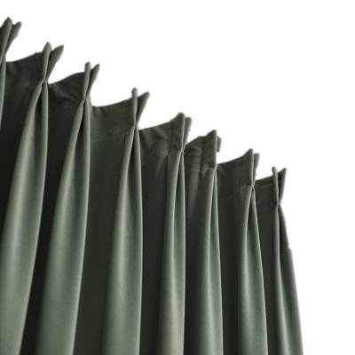 China ROMAN Curtain finished Nordic simple modern solid color shading bedroom living room balcony velvet curtain for sale