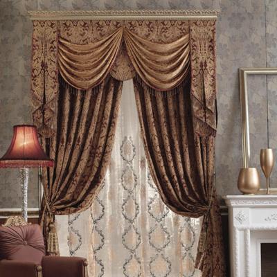 China European style fabric factory direct blackout jacquard blackout jacquard custom high-precision curtains. for sale