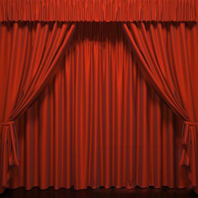 China Modern Professional Custom Red Velvet Stage Theater Curtains for sale