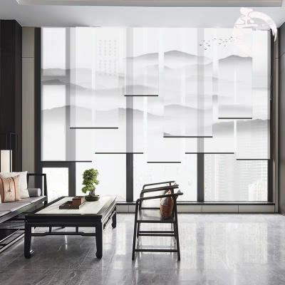 China Full ROMAN Custom Sun Shade 3D Printing Shading Waterproof Anti-UV Roller Blinds for sale