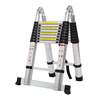 China Wholesale Telescopic Household Ladder Ladder Portable Lifting Multifunctional Household Thickened Aluminum Folding Ladder for sale