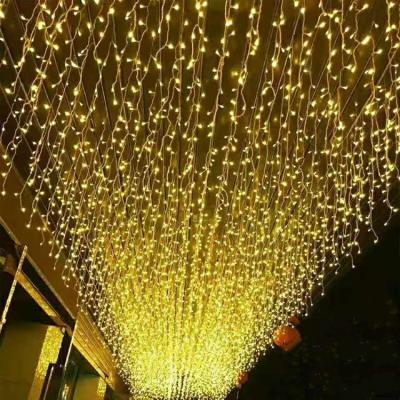 China LED Curtain Icicle string light outdoor waterproof icicle lights and curtain lights with led lanterns for decoration in the aisles of Gypsophila shopping malls. for sale