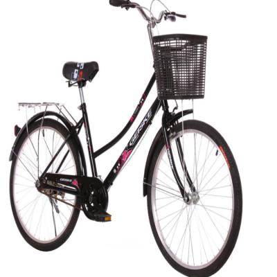 China Cheap street price lady bike fashion 26 inch steel lady bike single speed bike for lady for sale