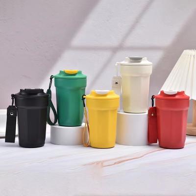 China High Beauty 304 Stainless Steel Coffee Cup Simple Portable And Anti Drop Accompanying Water Bottle Creative Disposable Insulation Cup for sale