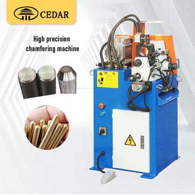 China Small 50ac pneumatic single-head automatic long tube round bar chamfering end deburring and chamfering machine for sale