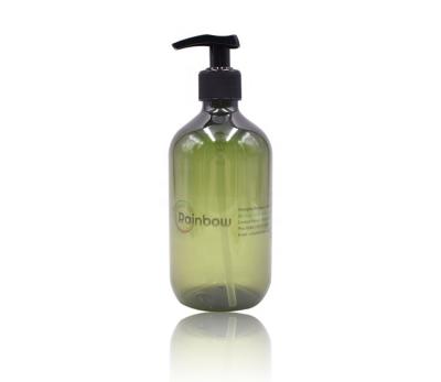 China Plastic Bottle 500ml, 500ml Pet Shampoo Wholesale 2021 New Empty Shower Gel Green Pet Bottle For Shampoo for sale